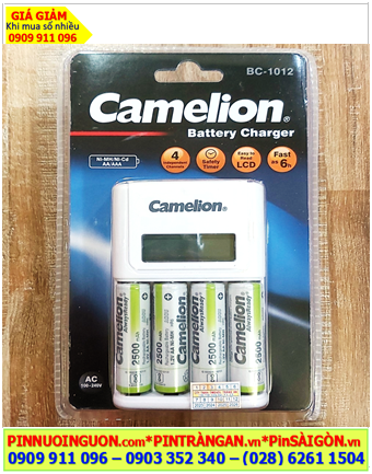 Camelion BC-1012; Bộ sạc BC-1012 kèm 4 pin sạc Camelion NH-AA2500ARBP2 (AA2500mAh 1.2v) 